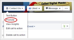 Digital Maids Facebook Business Page Tips Call To Action Button